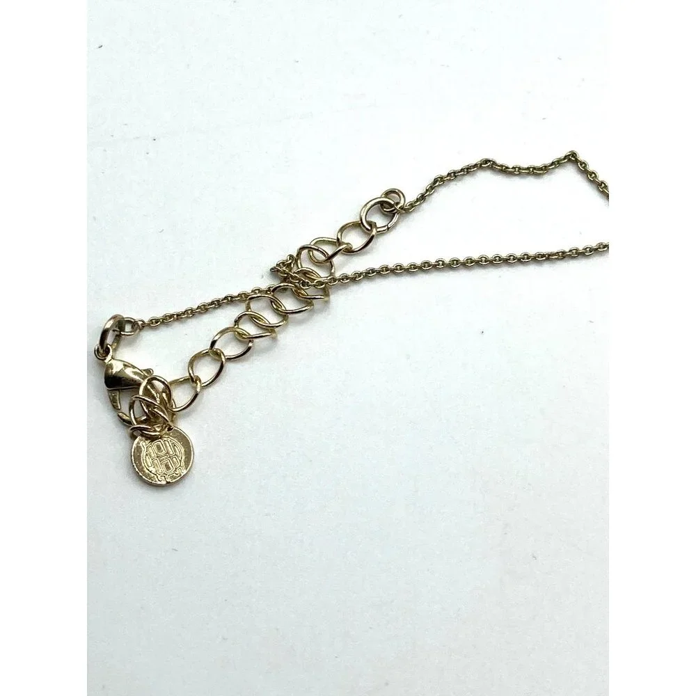 House Of Harlow 1960 Star Burst Gold Tone Brown Faux Leather Chain‎ Necklace 18